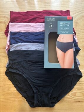 Stretch Hipster 5-Pack - Black, Navy, Gray, Pink, Burgundy